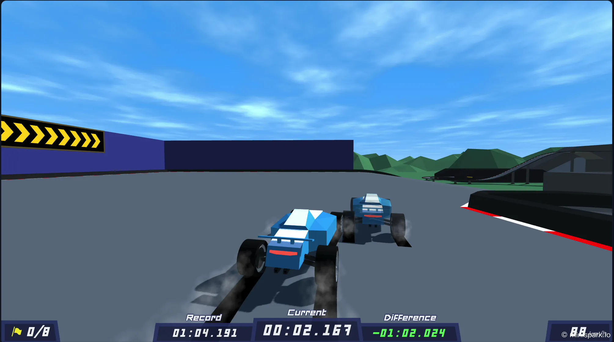 Racing against your own ghost to improve lap times