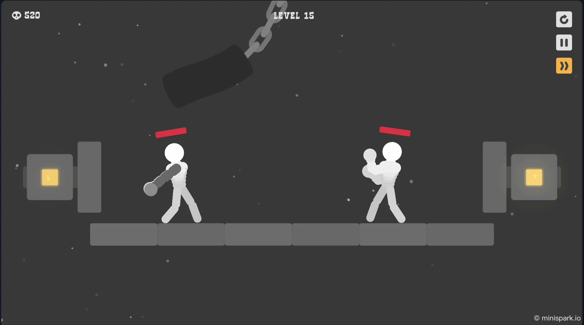 Attack mechanism demonstration showing the forward/backward rotation system