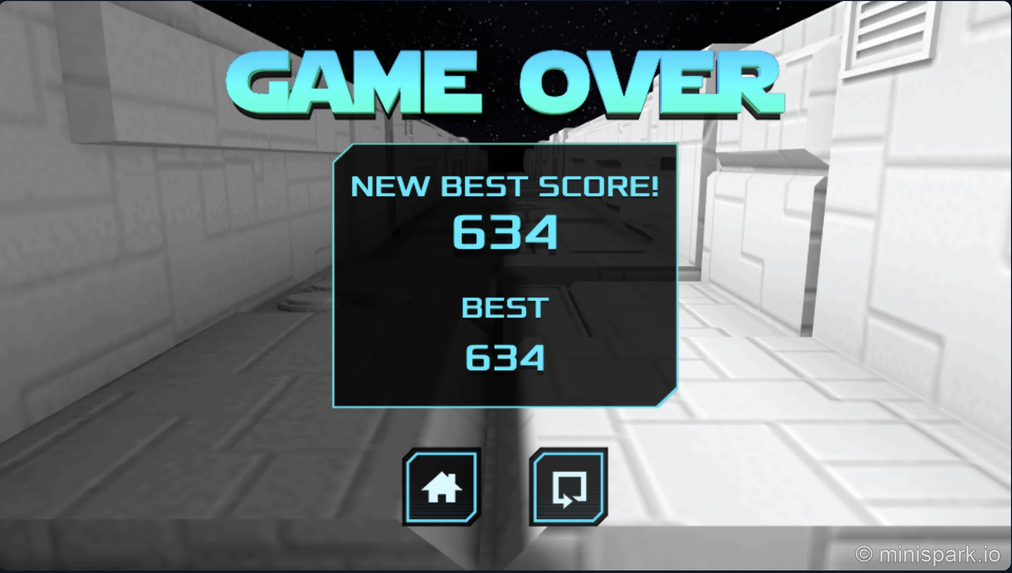 Personal best score of 634 points achieved in X Trench Run