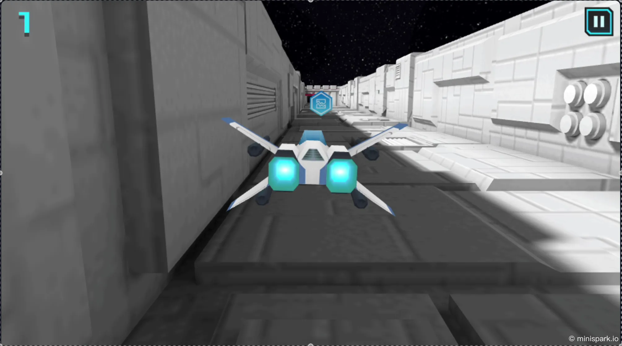 X Trench Run Wall Destroyer power-up effect clearing obstacles from the path